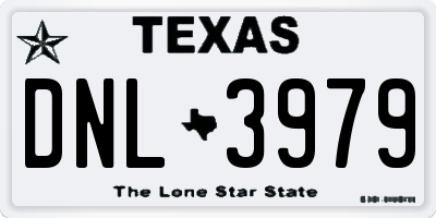 TX license plate DNL3979