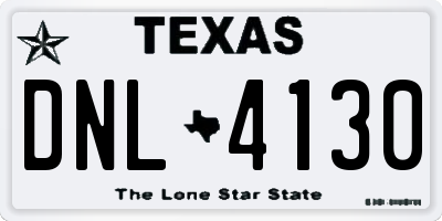 TX license plate DNL4130