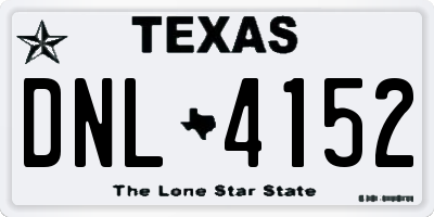 TX license plate DNL4152