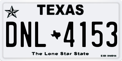 TX license plate DNL4153