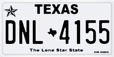 TX license plate DNL4155