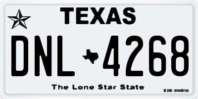 TX license plate DNL4268