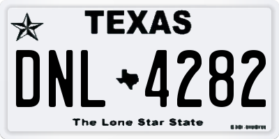 TX license plate DNL4282
