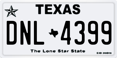 TX license plate DNL4399
