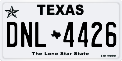 TX license plate DNL4426