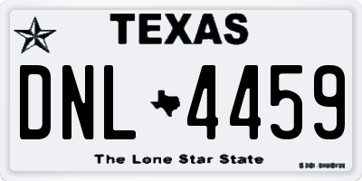 TX license plate DNL4459