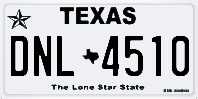 TX license plate DNL4510