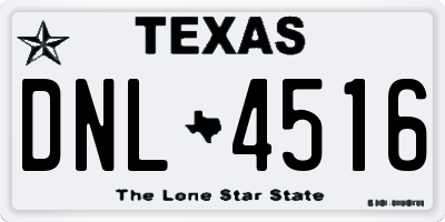 TX license plate DNL4516