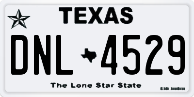 TX license plate DNL4529