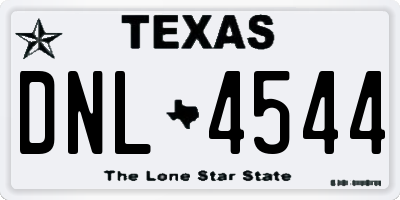 TX license plate DNL4544