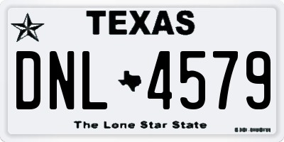 TX license plate DNL4579