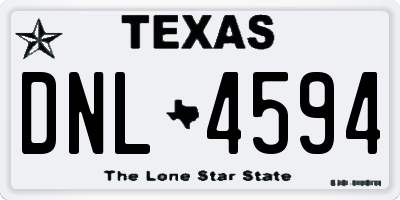 TX license plate DNL4594