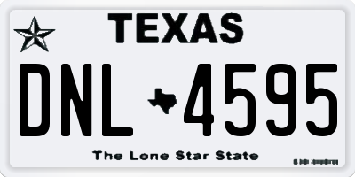 TX license plate DNL4595