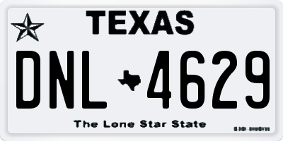 TX license plate DNL4629