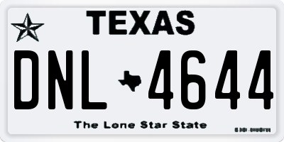 TX license plate DNL4644