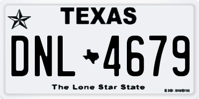 TX license plate DNL4679