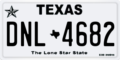 TX license plate DNL4682