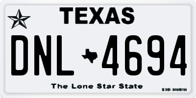 TX license plate DNL4694