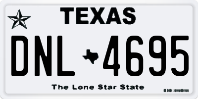 TX license plate DNL4695