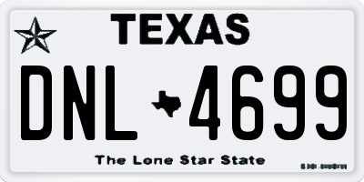 TX license plate DNL4699