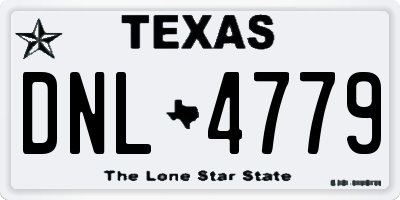 TX license plate DNL4779