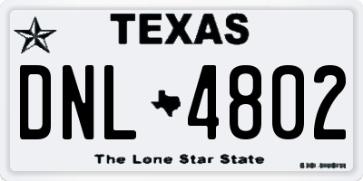 TX license plate DNL4802