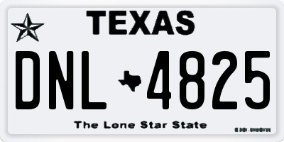 TX license plate DNL4825