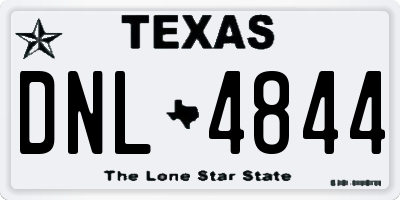 TX license plate DNL4844