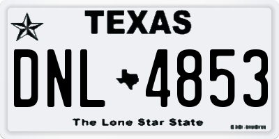 TX license plate DNL4853