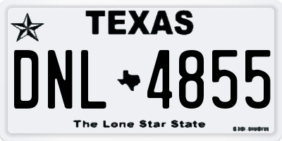 TX license plate DNL4855