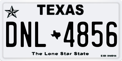 TX license plate DNL4856