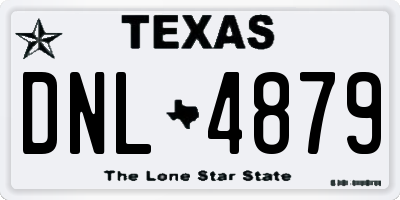 TX license plate DNL4879