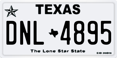 TX license plate DNL4895