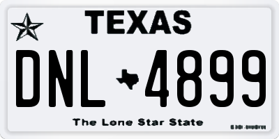 TX license plate DNL4899