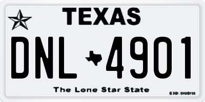 TX license plate DNL4901
