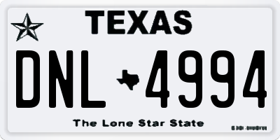 TX license plate DNL4994