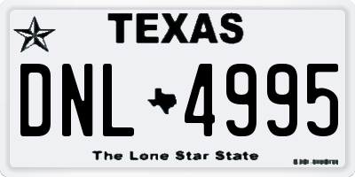 TX license plate DNL4995