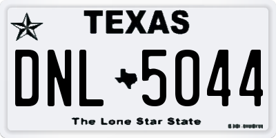 TX license plate DNL5044