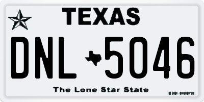TX license plate DNL5046