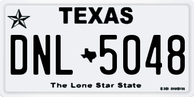 TX license plate DNL5048