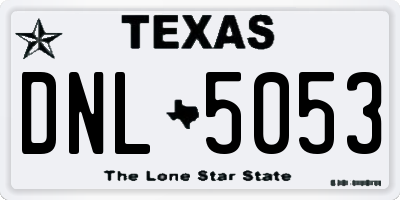 TX license plate DNL5053