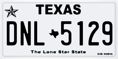 TX license plate DNL5129