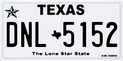 TX license plate DNL5152