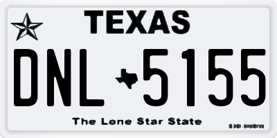 TX license plate DNL5155