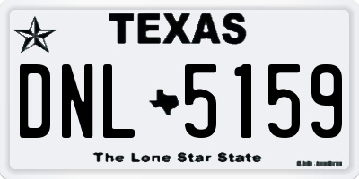 TX license plate DNL5159