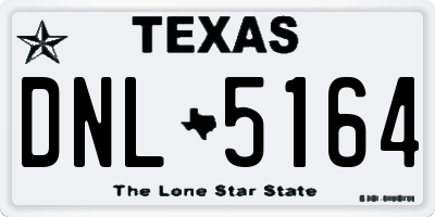 TX license plate DNL5164