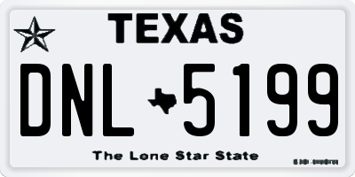 TX license plate DNL5199