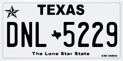 TX license plate DNL5229