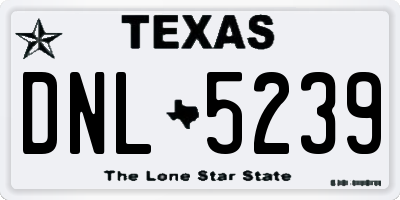 TX license plate DNL5239