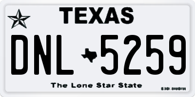 TX license plate DNL5259